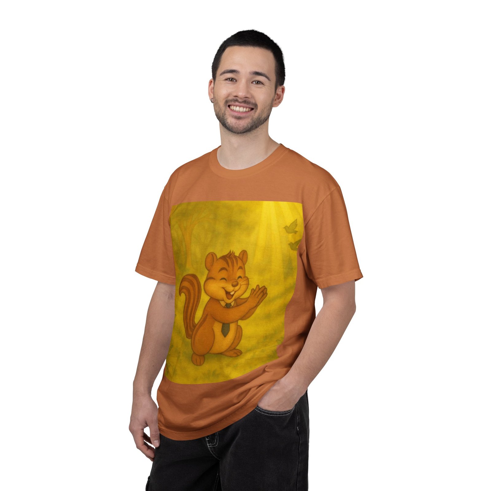 Cute Chipmunk Forest T-Shirt — Vintage Cartoon Woodland Tee