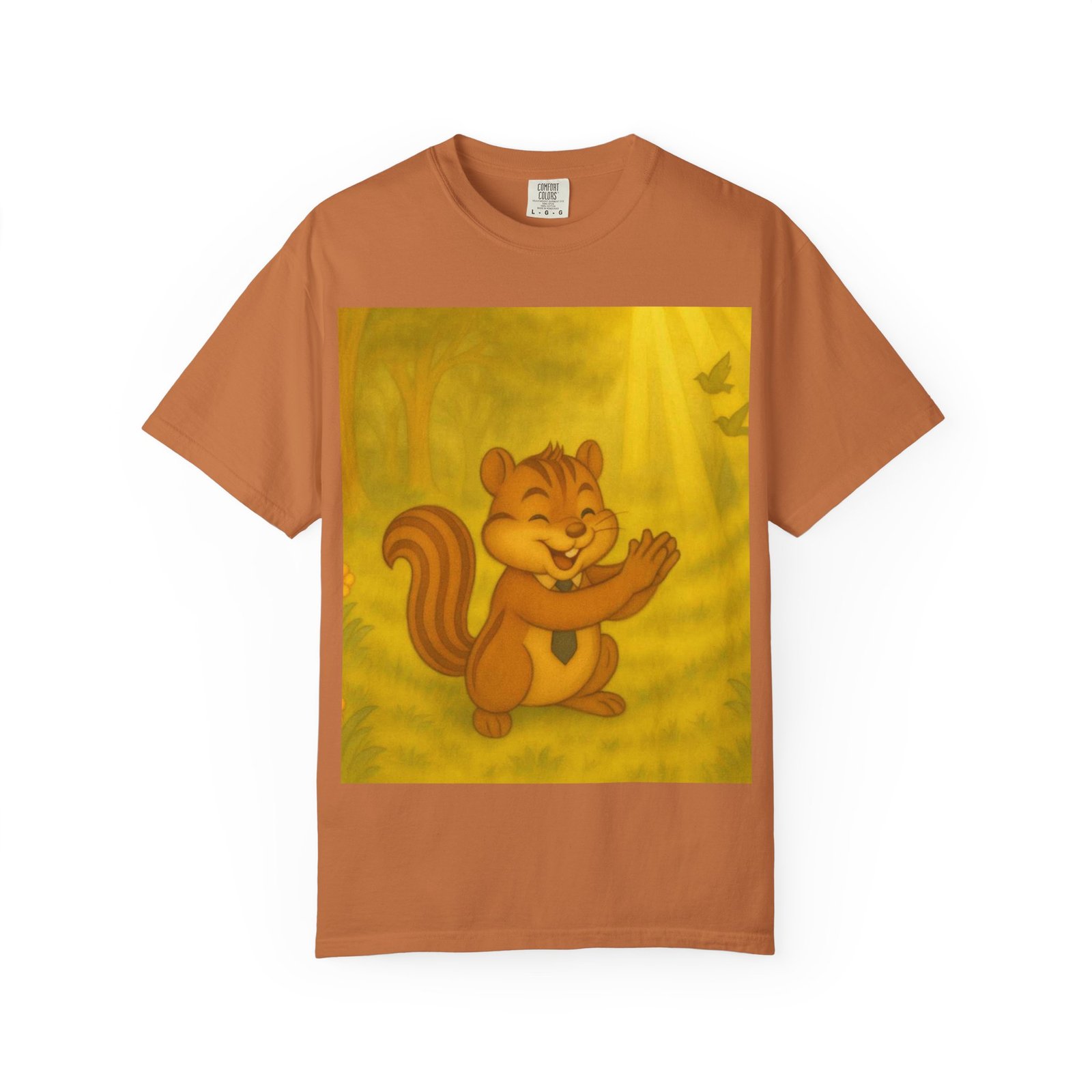 Cute Chipmunk Forest T-Shirt — Vintage Cartoon Woodland Tee - Image 2