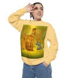 Unisex Forest Friends Sweatshirt — Cute Woodland Animal Crewneck