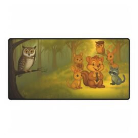 Woodland Friends Large Desk Mat — Cute Forest Animals Mousepad